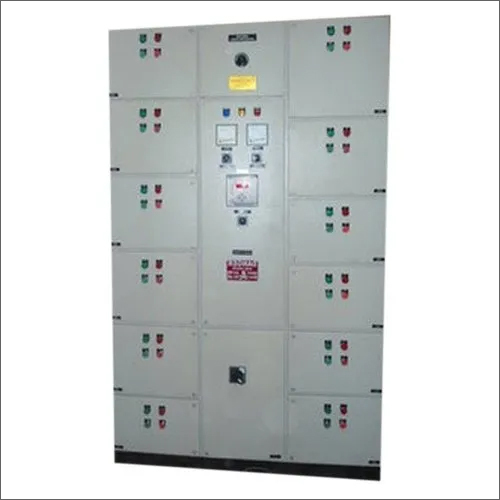 Mild Steel Two Phase Electrical Distribution Control Panel - 200 Amp, 220 Volt | Grey Powder Coated Finish, 50 Hertz Frequency, 1 Year Warranty