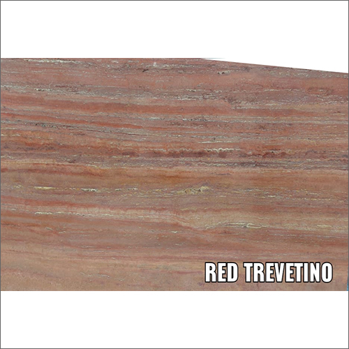 Red Trevetino Marble - Polished Slabs, Vein Cut With Straight White And Parallel Red Veins, Natural Stone Elegance