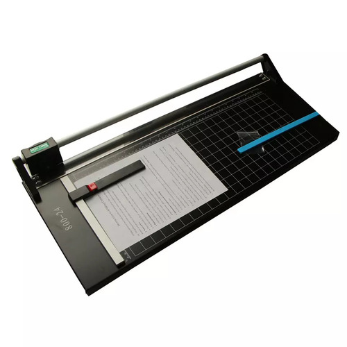 Paper Trimmer - Steel & Plastic, 24 Inch Cutting Length, Rotary Blade Type | Safety Blade Guard, Ideal for Paper & Photos Cutting