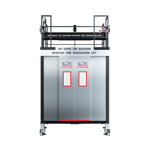Fire Evacuation Lift - Heavy Duty Fire Retardant Material | 1.6m x 1.0m x 2.35m Dimensions, 1.5 Ton Capacity, 18 Persons, 60 m/min Speed, 6.2 kW Motor Power, Guaranteed Safety