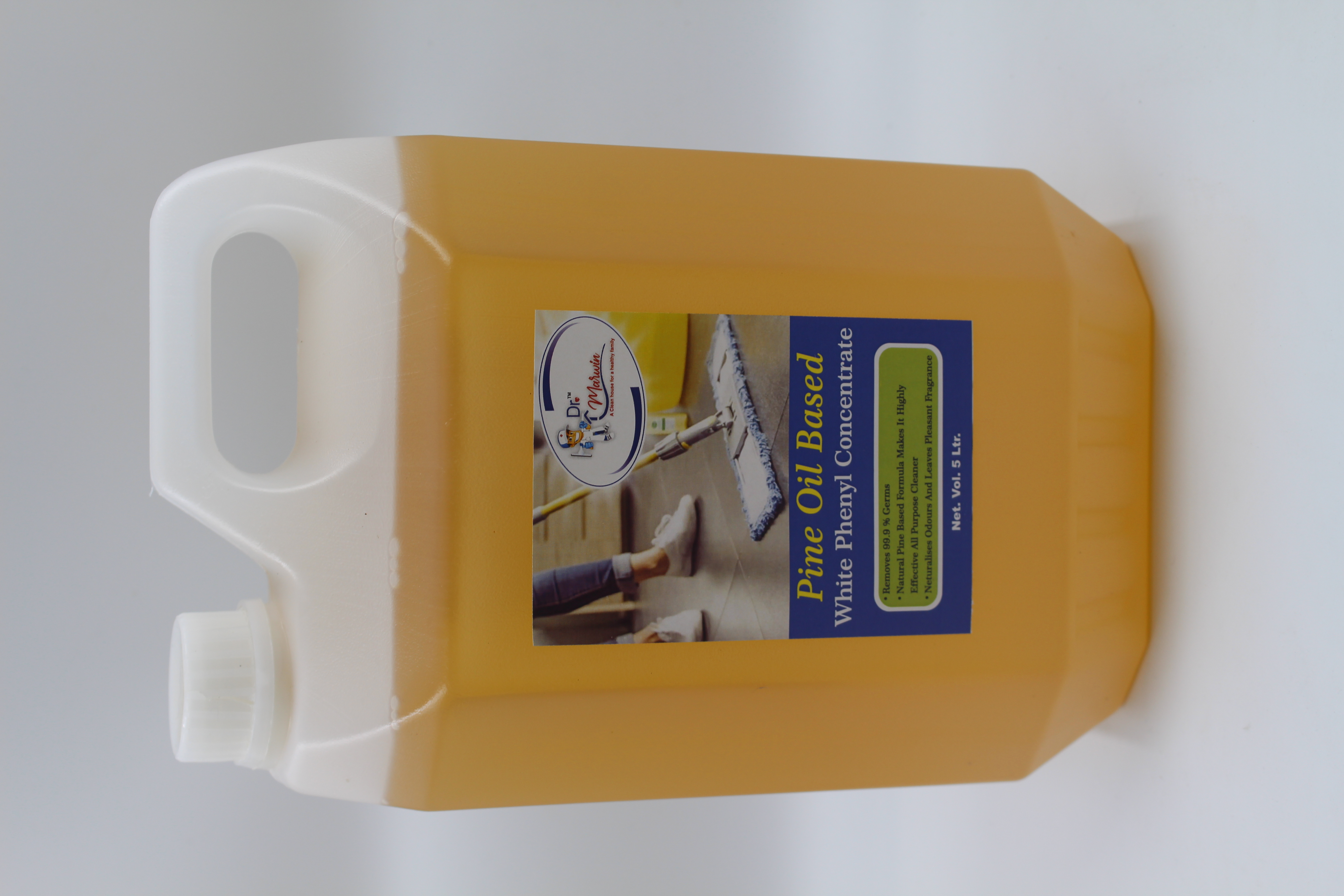 White Phenyl Pine Oil Based Concentrate - Liquid, Clear Light Yellow Color | Non-toxic, Longer Shelf Life, Rapid Action, Lingering Aroma, Effective For Floors And Surfaces