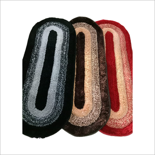 Multicolor Oval Shape Bed Runner Mat