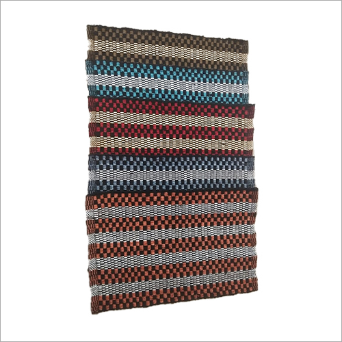 Door Mats - Cotton Striped Multicolor Rectangular Design | Ideal for Home Floor Use