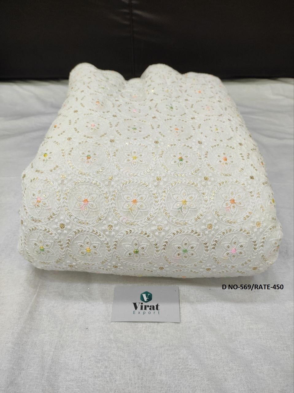 Multy Colour Embroidered Fabric