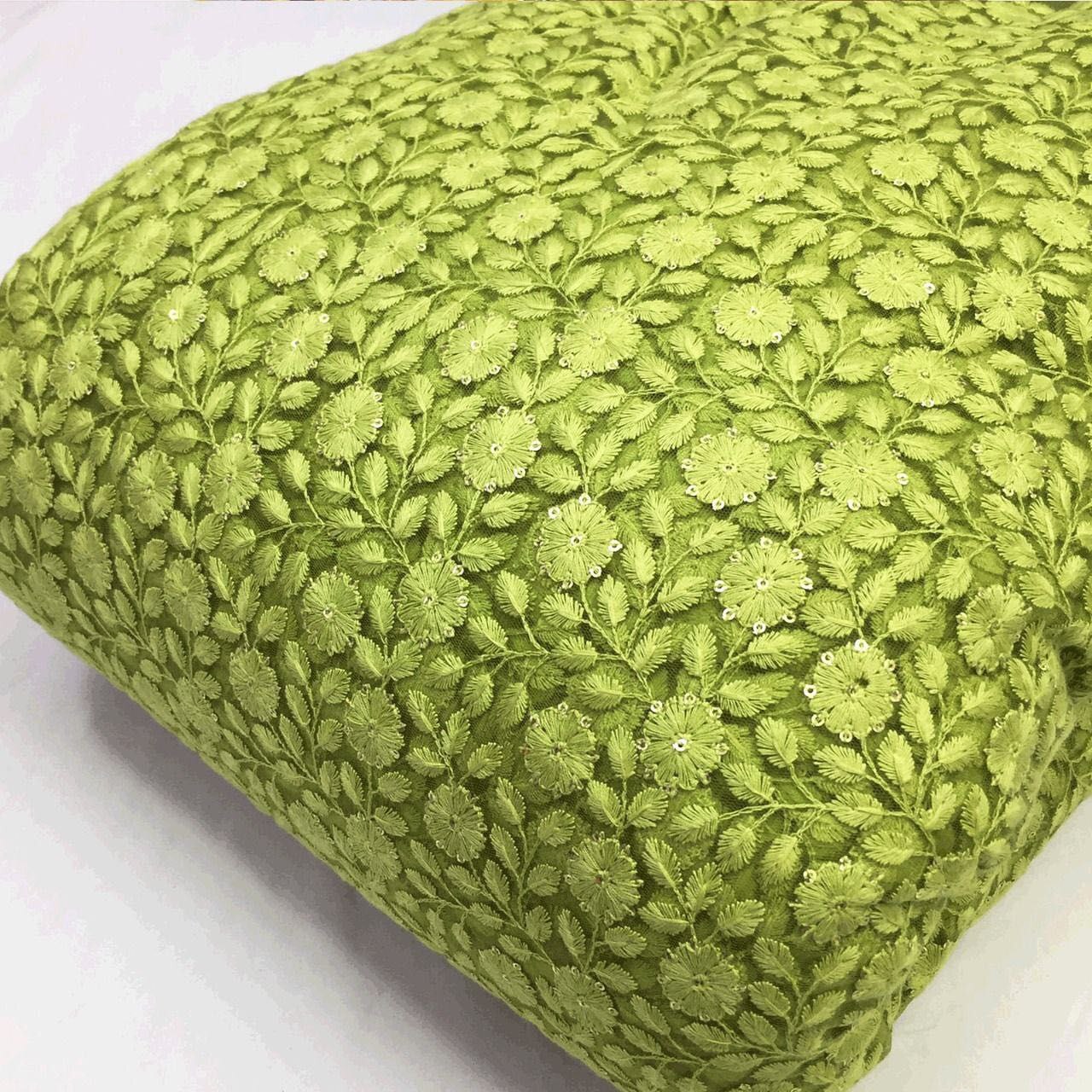 Net Embroidered Fabric