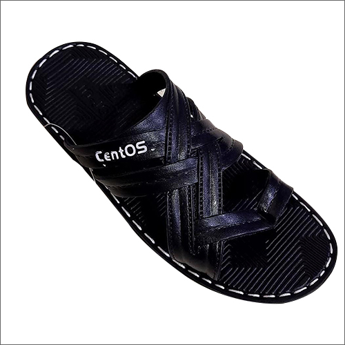 Mens Black Slippers - PU Upper, Customized Sizes, Available in Various Colors | Durable Rubber Material for Everyday Comfort