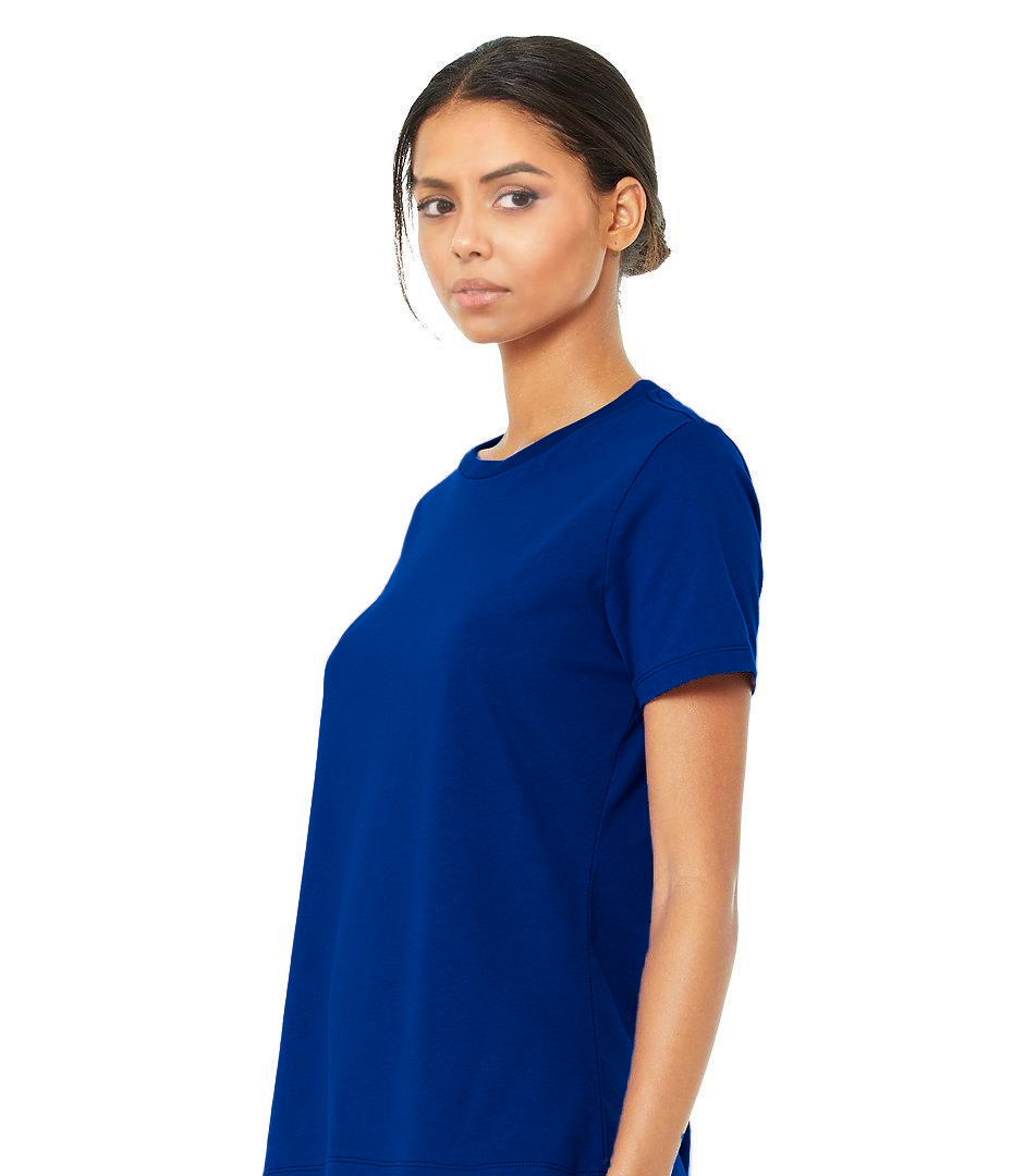 Cotton Women Tshirt 160 Gsm - Soft Blue Fabric, Short Sleeves, O-neck Collar | Suitable For All Seasons And Occasions