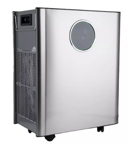 CADR600 Air Purifier - Metal Silver, Portable 220V | PM2.5 Display, UV Light Technology, HEPA Filter
