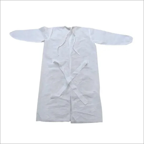 सफेद गैर बुना हुआ डॉक्टर गाउन