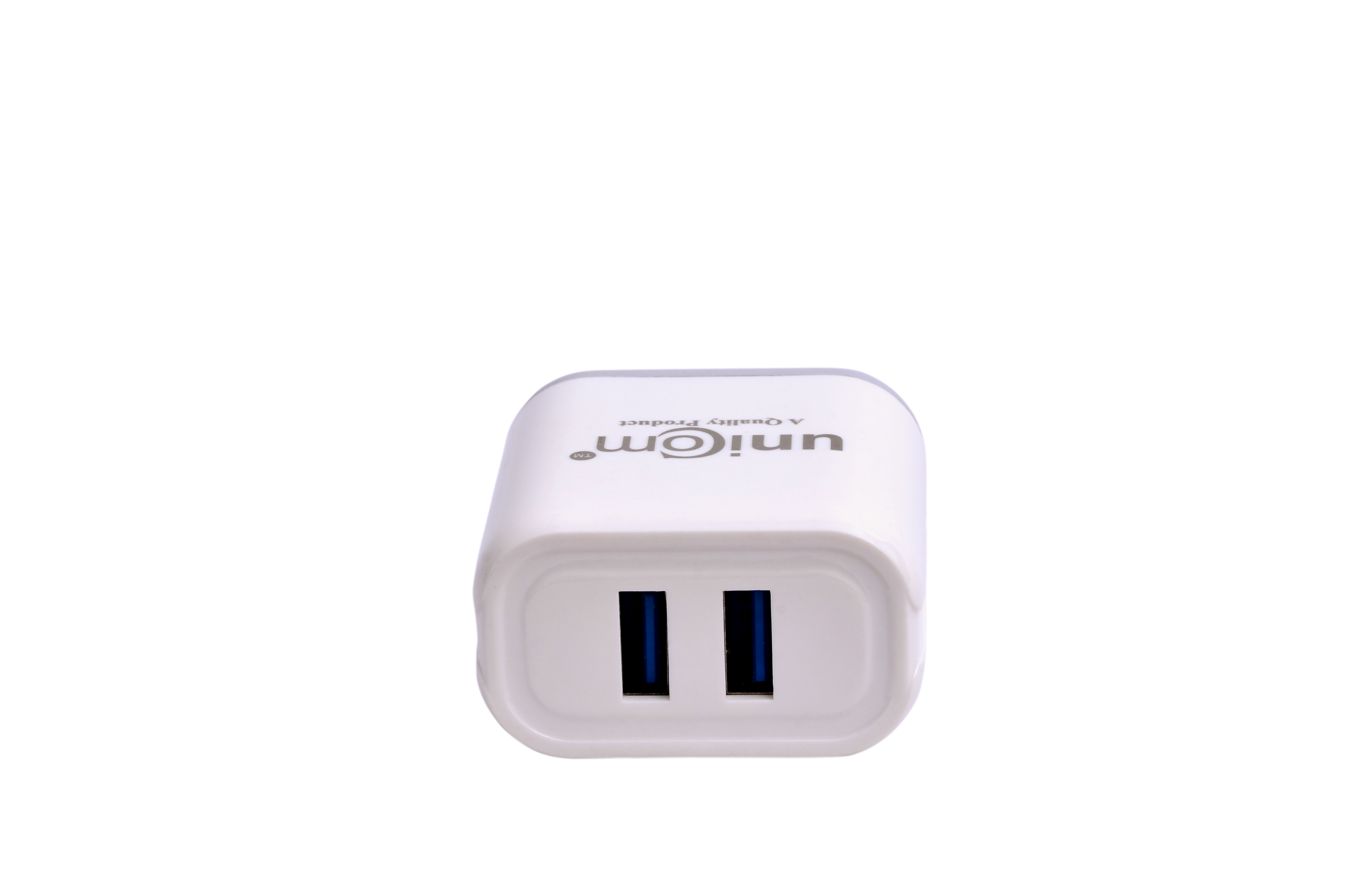 Mobile Charger - Abs Plastic, White | Dual Port Usb 5v-3.4a, Fast Charging 16w Adapter