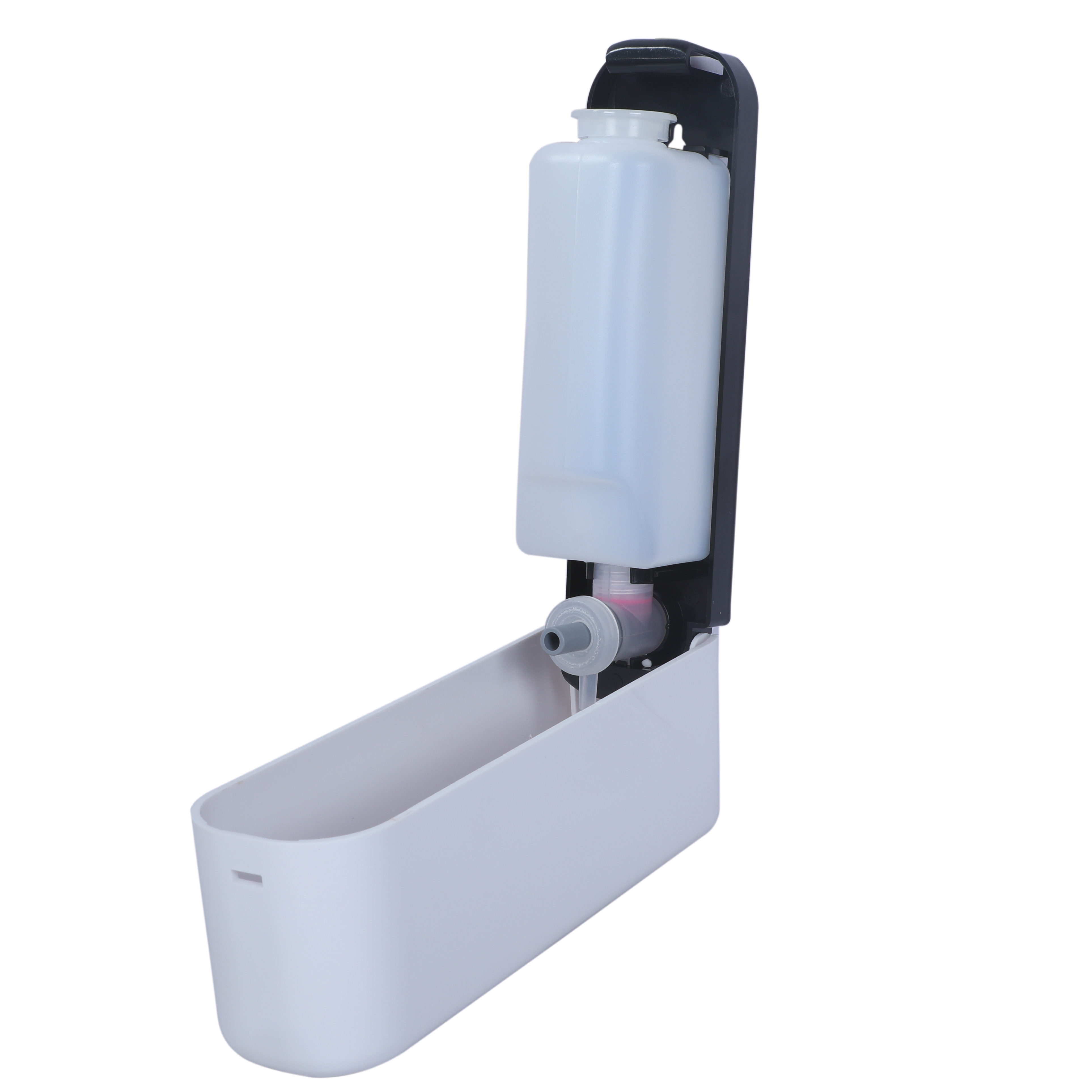 Manual Soap Dispenser - Plastic, 220x90x68 Mm , 350 Ml Capacity, Wall Mount Design, Suitable For Shower Gel, Shampoo, Liquid Soap