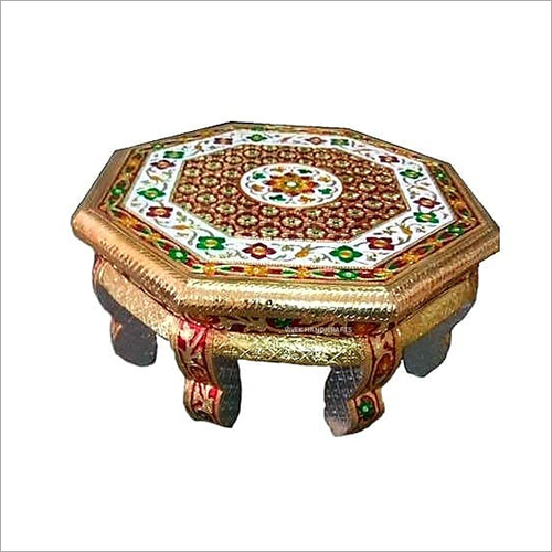 ब्राउन आर्टिफिशियल मीनाकारी बाजोट