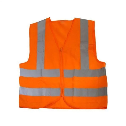 Reflective Safety Vest - Polyester, Unisex Sizes S-XL | Orange, V Neck, Sleeveless, Washable for All Seasons