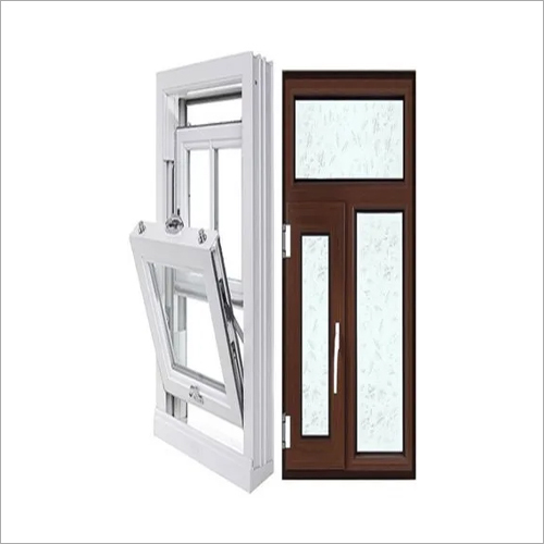 ब्राउन एंड व्हाइट Upvc होम डेकोर विंडो