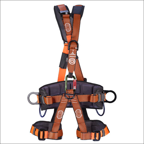 5 अटैचमेंट के साथ ऑरेंज-ब्लैक मल्टीपर्पस हार्नेस सेफ्टी बेल्ट