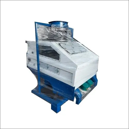 Rice Destoner Machine - Mild Steel, Automatic Grade | White and Blue, Warranty Included