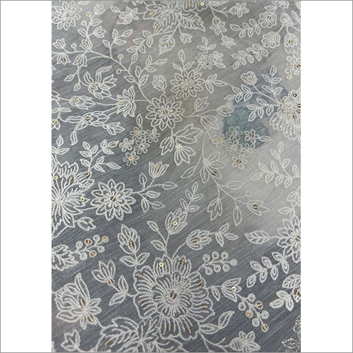 असाधारण रूप से सॉफ्ट कॉटन चंदेरी नेट फ़ैब्रिक