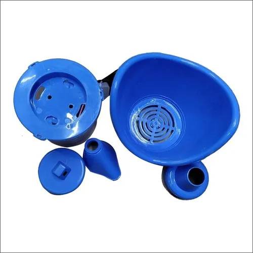 Pvc 3 In 1 Steam Vaporiser - 1l Capacity, Blue Color, Adjustable Steam Control, Includes 4 Attachments, 220v Voltage | Portable Medical Equipment For Hospitals