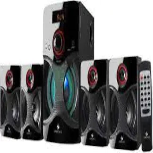 Home Theatre - 4 Speakers, 1 Subwoofer, 60w Rms Power | Bluetooth & Memory Card Slot, Black