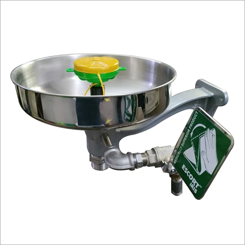 Grey Ss-304 Wall Mounted Eye Wash Station