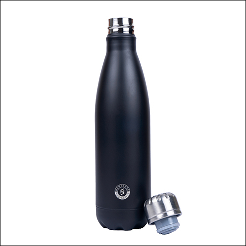 Cola Bottle - Metallic, Round Shape | Black & White Design For Industrial, Domestic, And Personal Use