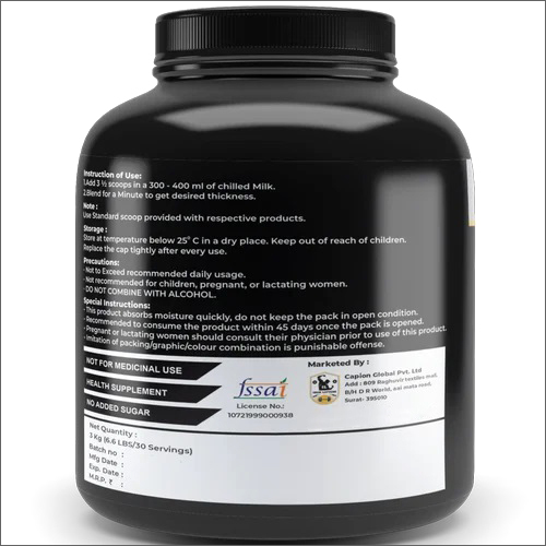 6.6 Lbs Chocolate Flavor Premium Weight Gainer Dosage Form: Powder