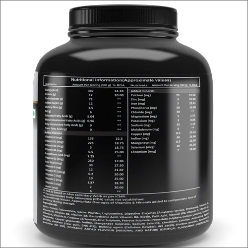 6.6 Lbs Chocolate Flavor Premium Weight Gainer Dosage Form: Powder