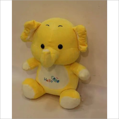 Plush Fabric Foam Yellow Elephant Teddy Bear