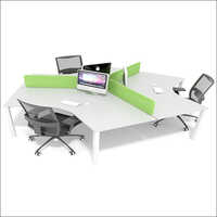 मशीन मेड 3 पॉड ओपन ऑफिस वर्क स्टेशन