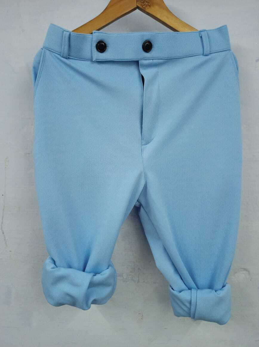 4 Way Lycra Pant - Breathable, Comfortable Fabric, Zipper Fly Closure, Biscuit Color, Three Pockets , Regular Fit For Men, Suitable For All Seasons
