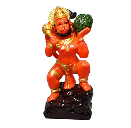 White Lord Hanuman Idol Holding Mountain