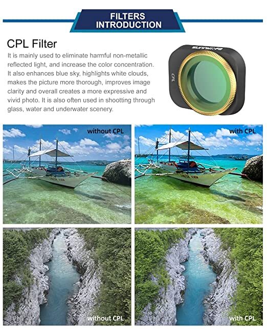 Filters Nd 4 In 1 Mix Set For Dji Mini 3 Pro Nd Filters Mcuv/cpl/nd4nd8 Filters Accessories (Filters 4 In 1(mix) Set)