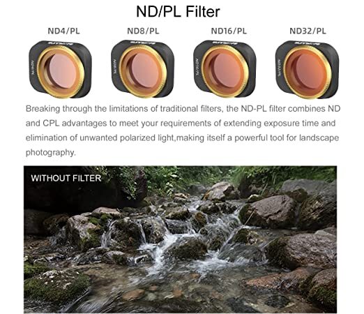 Filters 4 In 1 Set For Dji Mini 3 Pro Ndpl Filters 4/8/16/32ndpl Roatating Adjustable Filters Accessories (Filters 4 In 1(ndpl) Set)