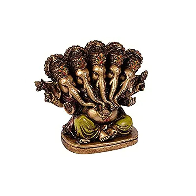 Resin Panchmukhi Lord Ganesha Idol