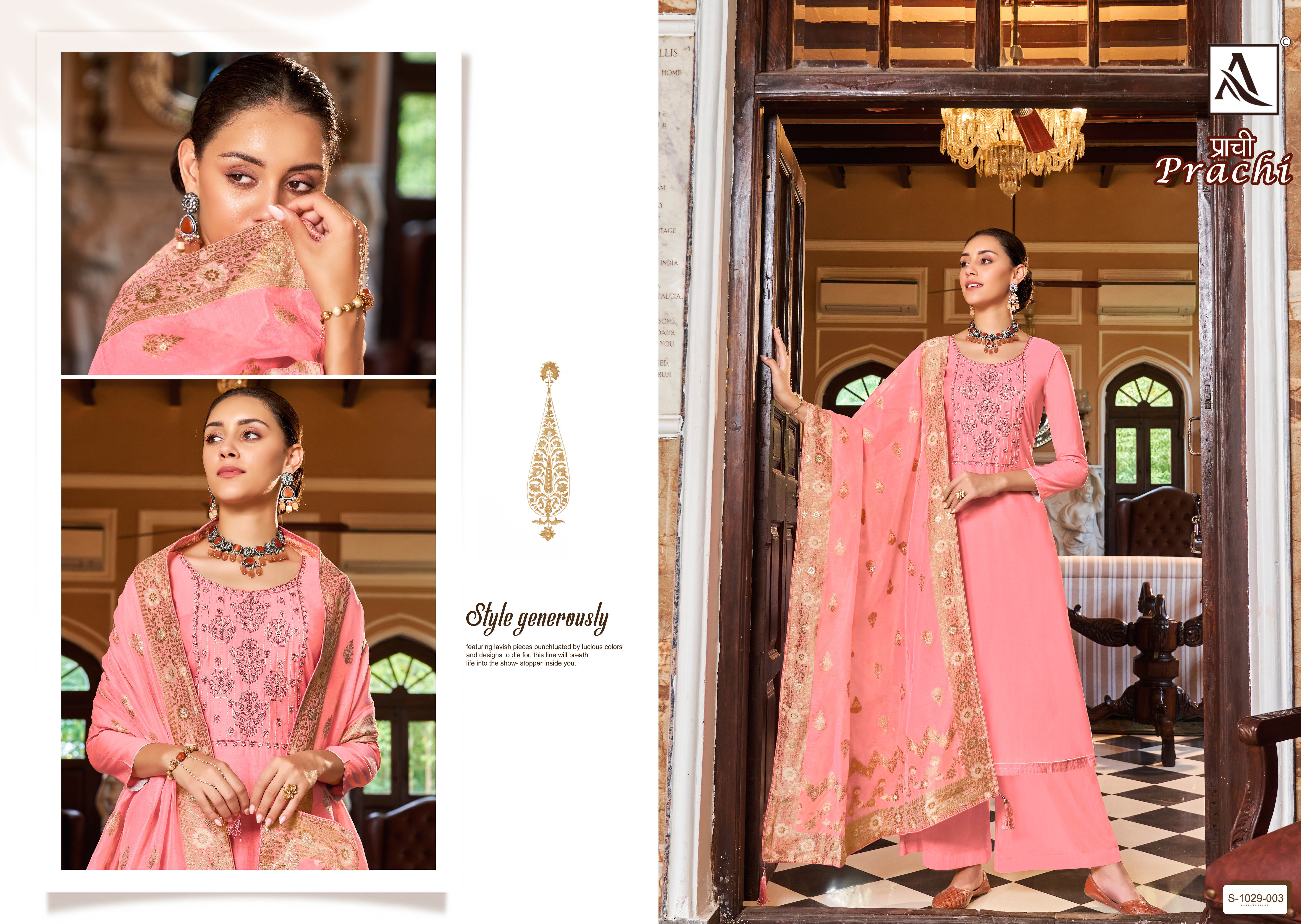 Indian Viscose Silk Dyed With Embroidery