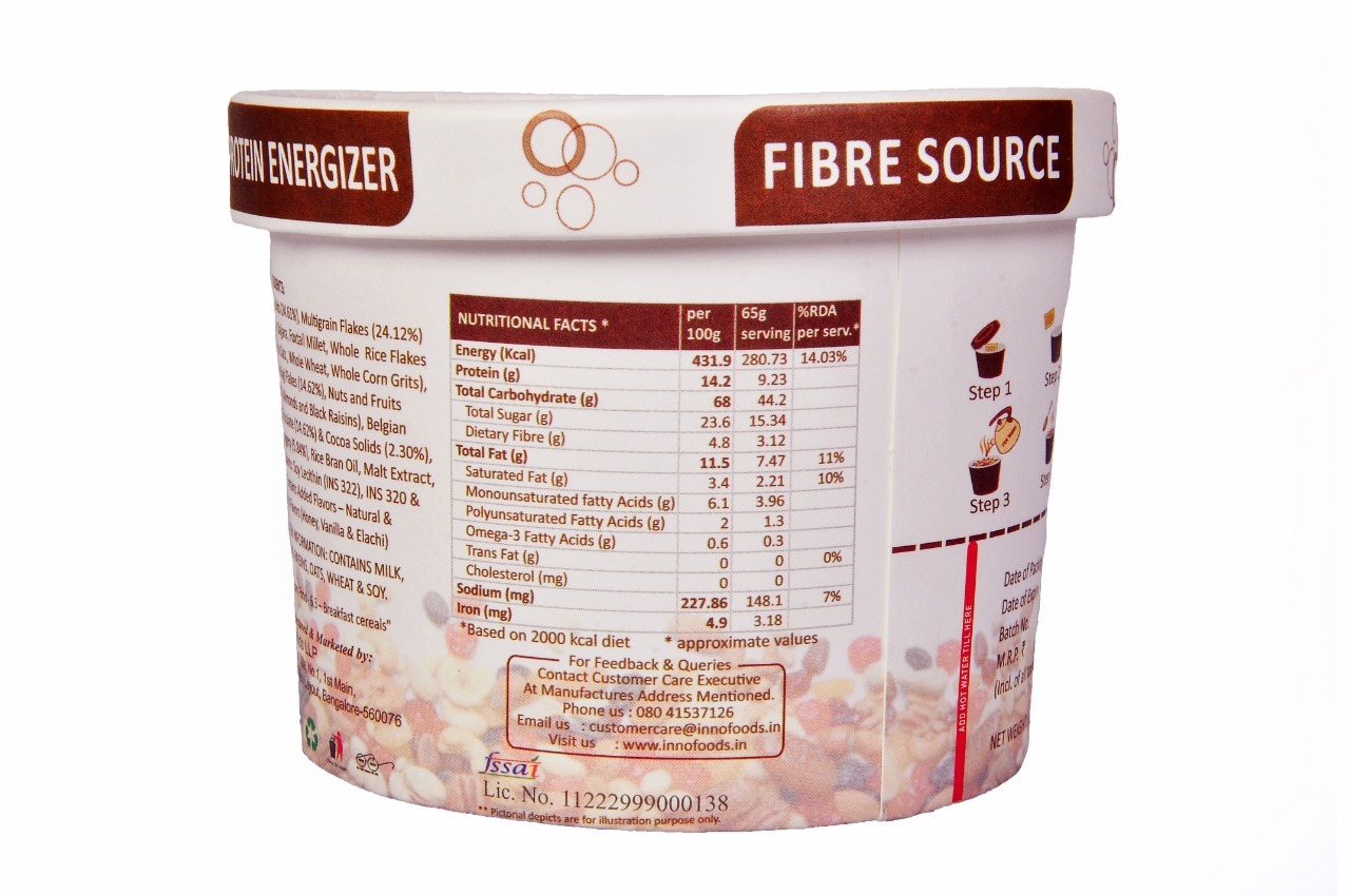 Chocolate Muesli With Milk Base - Hot Water Soluble Powder, Good Quality Taste | Ideal For Home And Commercial Use