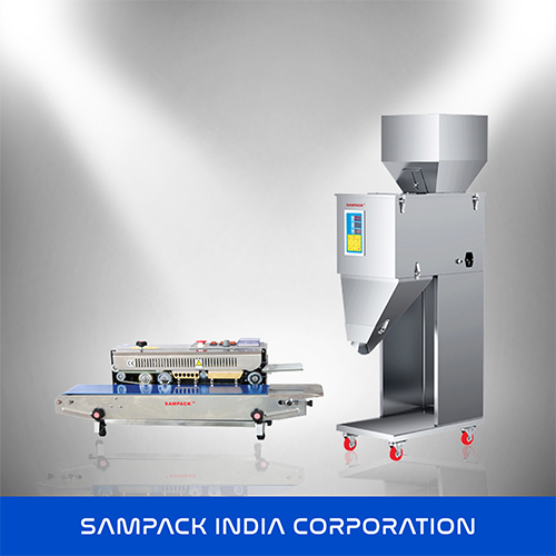 Mini Packaging Machine - Stainless Steel, 30x50x125 cm, Silver | Semi-Automatic, 7-9 Bags/min, Durable & Highly Efficient