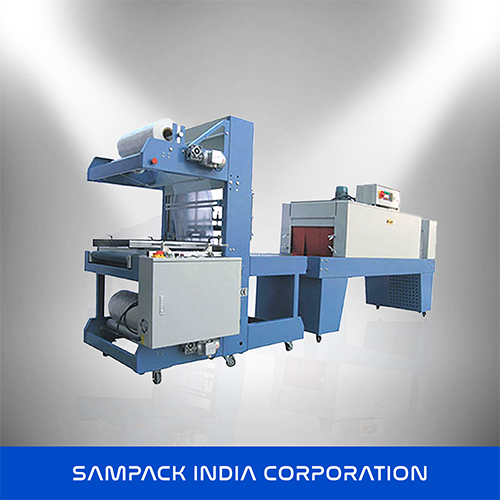 Automatic Shrink Wrapping Machine - MS Material, 200-400 Packets/Hour Capacity | Automatic Grade, 50-60 Hz Frequency, Blue Color, 220-240V Voltage, Warranty Included
