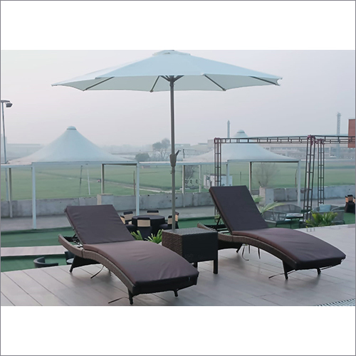 Modular Wicker Pool Side Loungers - Plastic, Various Sizes Available, Matte Black | Durable, Easy To Clean, Eco-friendly Outdoor Furniture