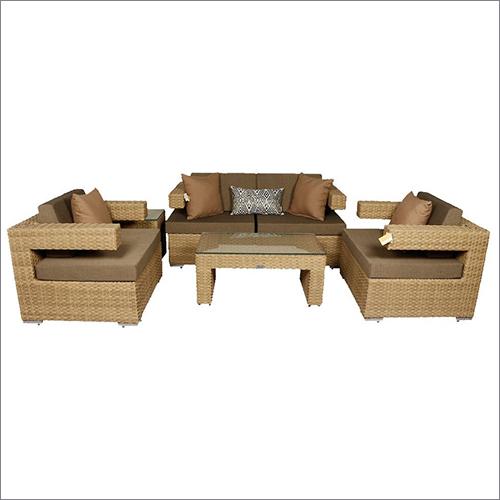 Grey Rattan Wicker Sofa Set Application: Garden