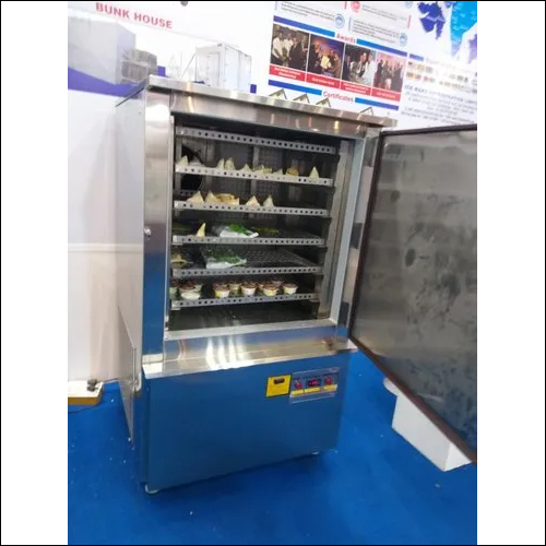 ब्लू एंड सिल्वर मिनी ब्लास्ट फ्रीजर आइस मेक