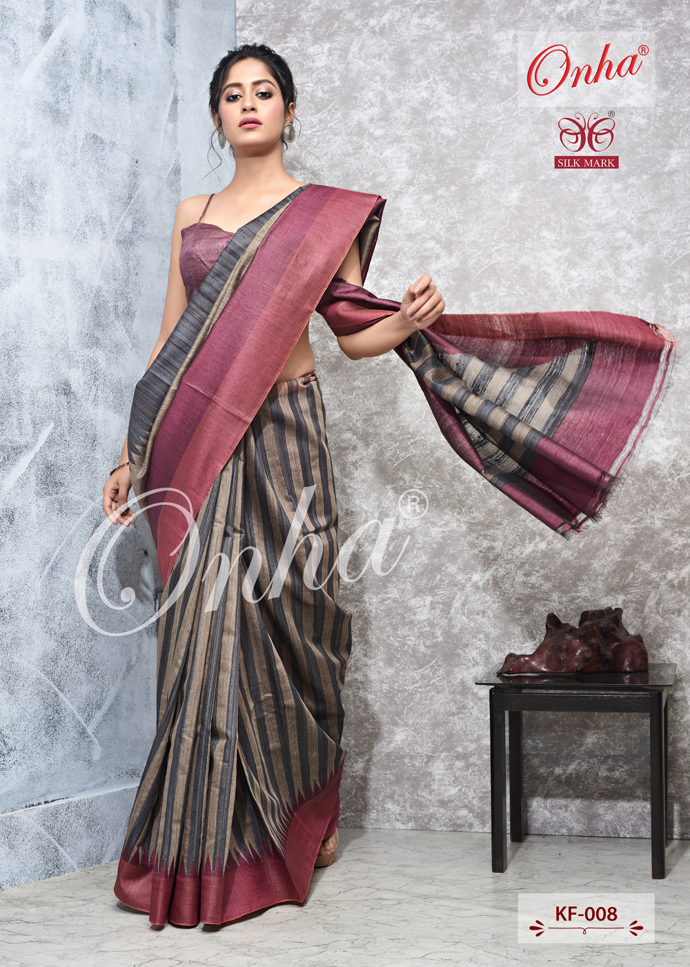 Ghicha Tussar Silk Traditional Design Saree - Occasion: Ethnic