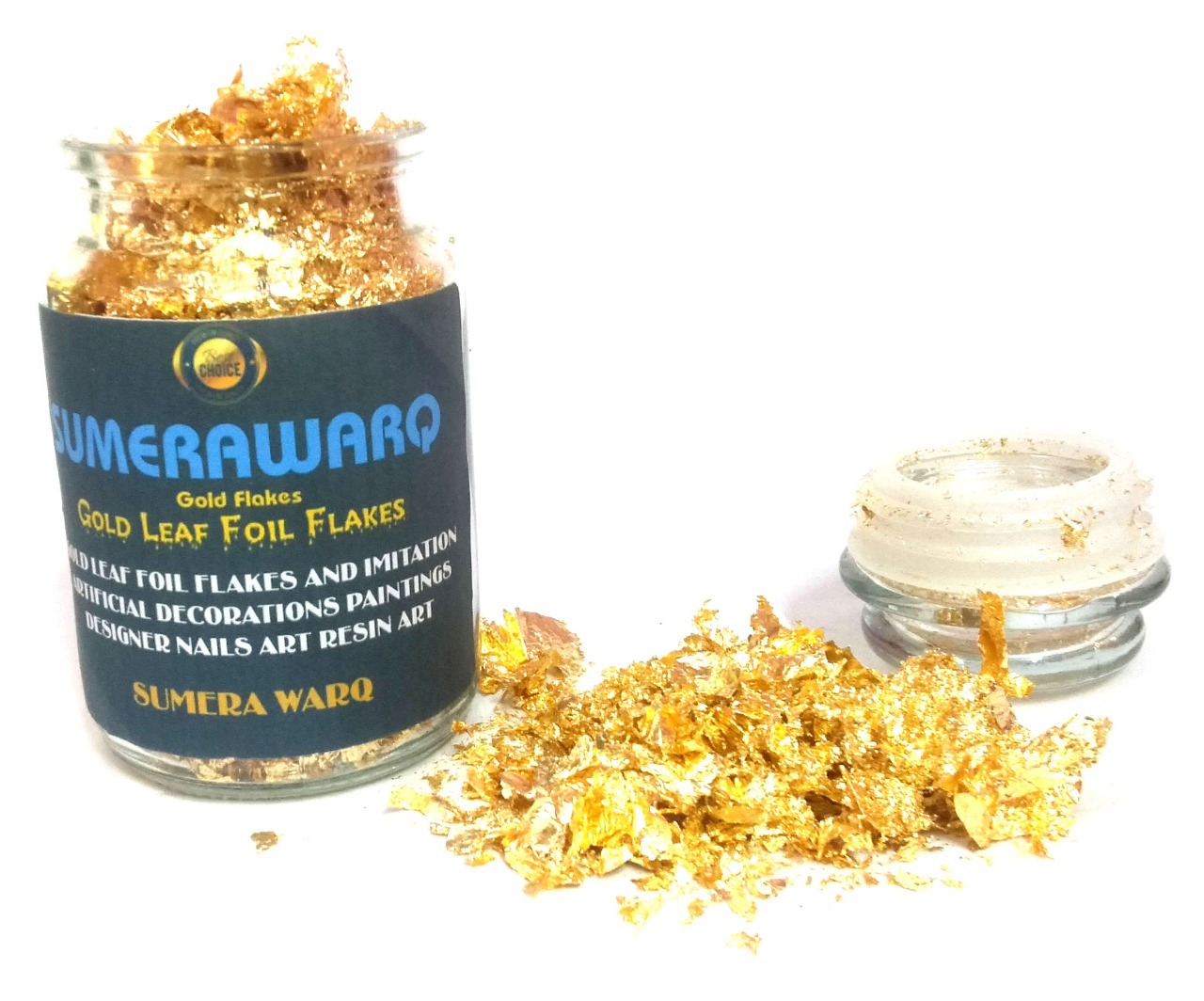 Gold Flakes Glitter - Premium Quality Material | Shimmering Golden Color With Iridescent Sparkles