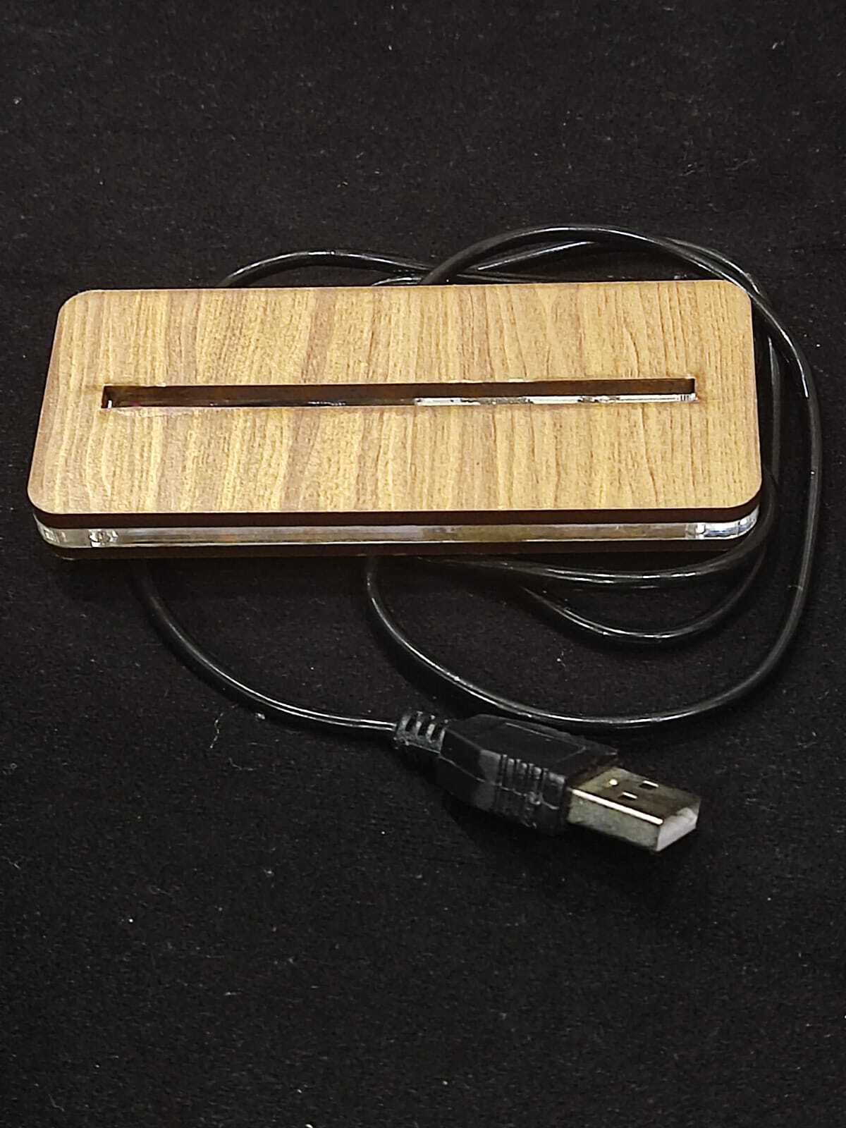 Usb Led Lamp - Acrylic, 10 X 15 Cm, Warm White | Energy Saving, Long Lasting, Portable, Usb Powered, Decorative Night Light