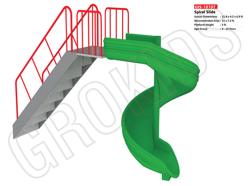 सर्पिल स्लाइड।