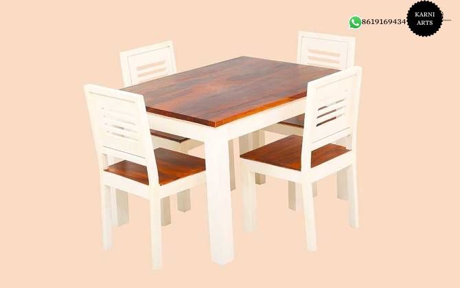Wooden 4 Seater Dining Set Application: Industrial