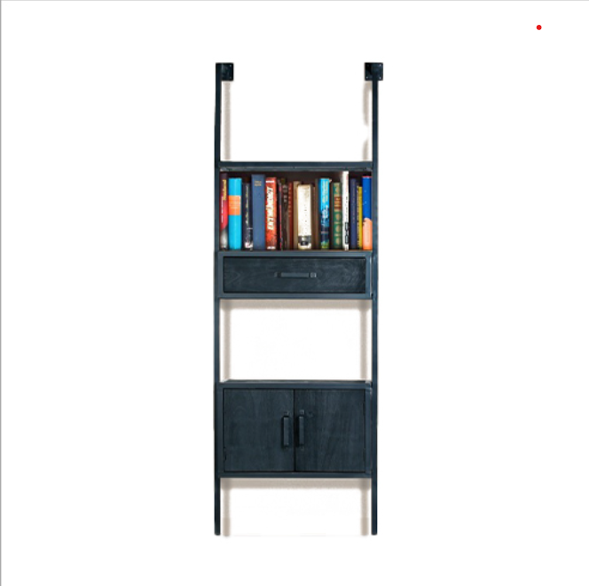 ब्राउन एंड ब्लैक लाइब्रेरी बुक शेल्व्स