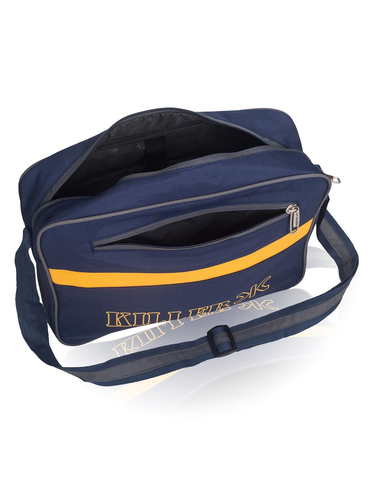 Trendy Pu Messenger Bag - Other Material, 13.75x10.5x4 Inches [Hxwxd], Navy/black | Stylish Sling Bag, Moisture Proof, Zipper Top, Customized Design, Size, Color, Logo, Weight
