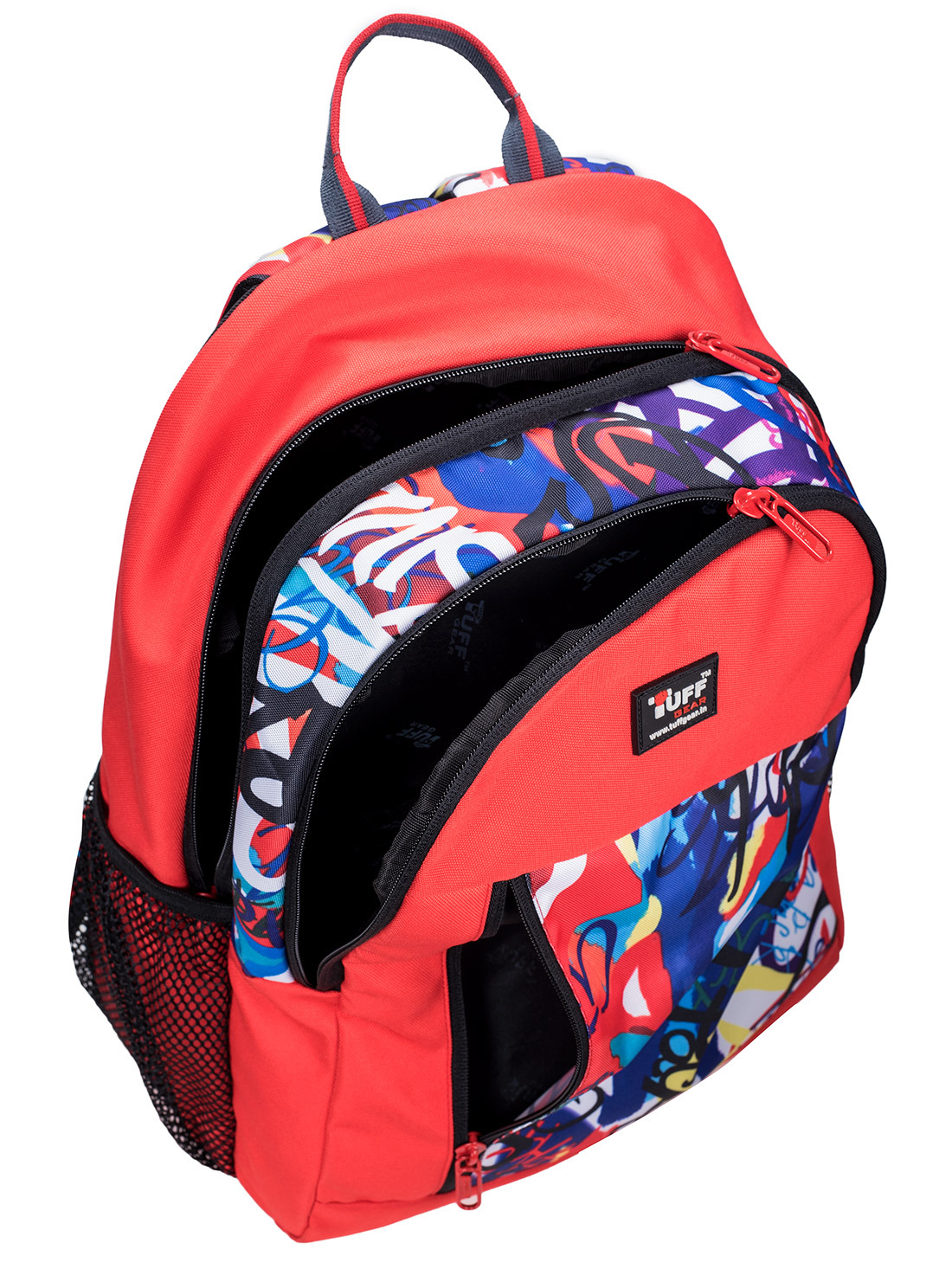 Holland 27l Pu-coated Polyester Backpack - 17.25x13x7 Inches, Red/navy/black Colors, Moisture Proof, Padded Straps