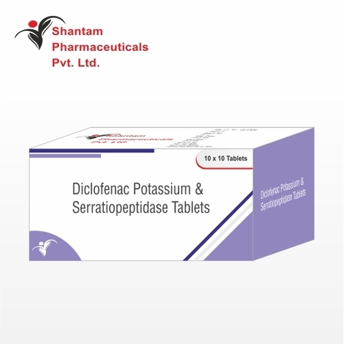 Diclofenac Potassium And Serratiopeptidase  Tablets Keep Dry & Cool Place